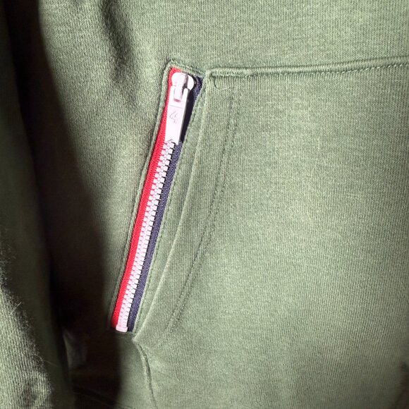 Four Laps Re-Up Sweatshirt Hoodie Green with Red White & Blue Accents Sz Medium - Picture 9 of 10